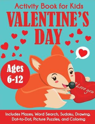 Book cover for Valentine's Day Activity Book for Kids