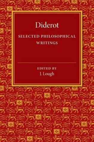 Cover of Diderot: Selected Philosophical Writings