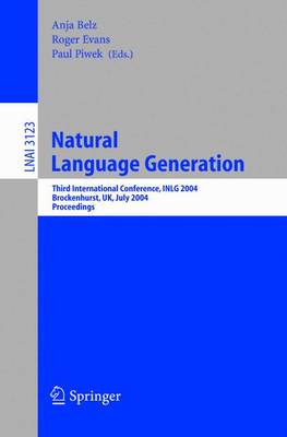 Book cover for Natural Language Generation