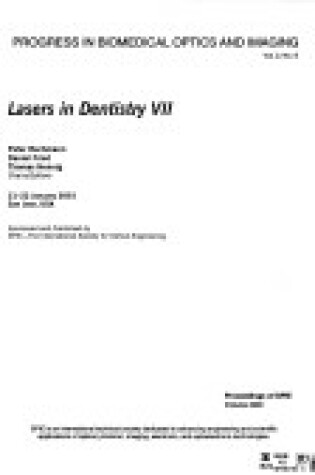 Cover of Lasers In Dentistry Vii