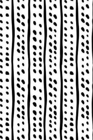 Cover of Bullet Journal Notebook Black Lines and Spots Pattern 1