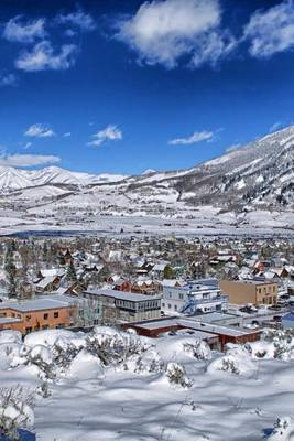 Book cover for Crested Butte Mountain Town in Winter, Colorado