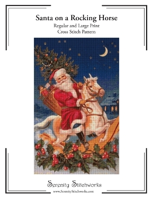 Book cover for Santa on a Rocking Horse Cross Stitch Pattern