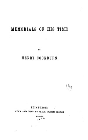 Cover of Memorials of His Time