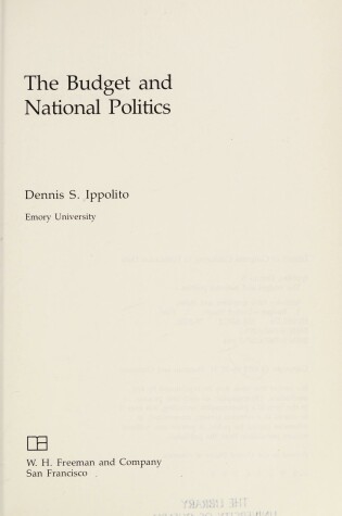 Cover of Budget and National Politics