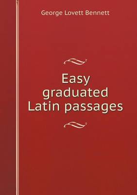 Book cover for Easy graduated Latin passages