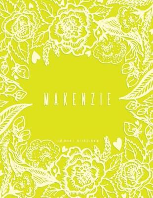 Book cover for Makenzie - Lime Green Dot Grid Journal