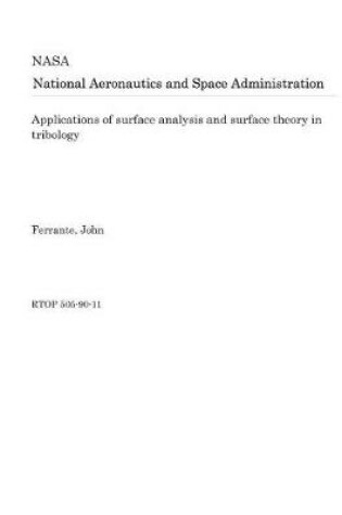 Cover of Applications of Surface Analysis and Surface Theory in Tribology