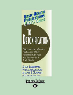 Book cover for User's Guide to Detoxification (Basic Health Publications User's Guide)