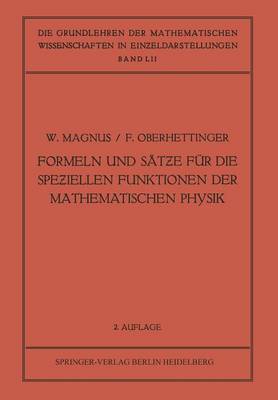 Cover of Formeln Und Sät&#438;e Für Die Spe&#438;iellen Funktionen Der Mathematischen Physik