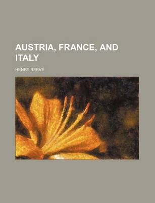 Book cover for Austria, France, and Italy