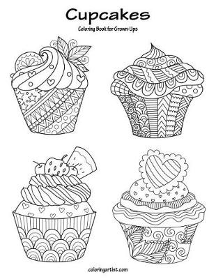 Book cover for Cupcakes Coloring Book for Grown-Ups 1