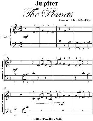 Book cover for Jupiter the Planets Beginner Piano Sheet Music