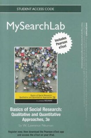 Cover of MyLab Search with Pearson eText -- Standalone Access Card -- forBasics of Social Research
