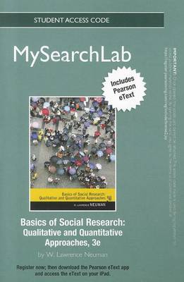 Book cover for MyLab Search with Pearson eText -- Standalone Access Card -- forBasics of Social Research