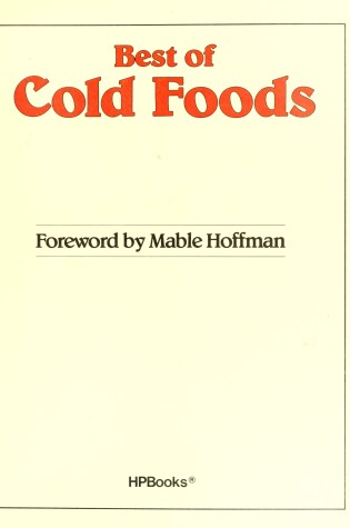 Cover of Cold Foods (H)