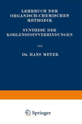 Cover of Synthese der Kohlenstoffverbindungen