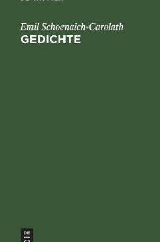 Cover of Gedichte