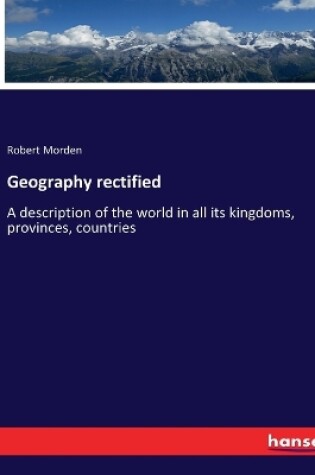 Cover of Geography rectified