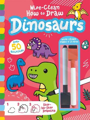 Book cover for Wipe-Clean How to Draw Dinosaurs