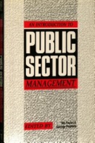 Cover of An Introduction to Public Sector Management