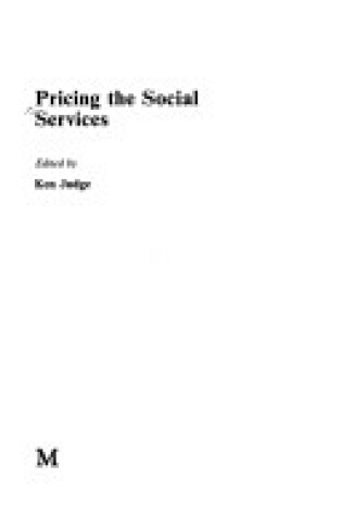 Cover of Pricing the Social Services