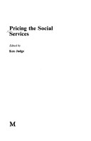 Book cover for Pricing the Social Services