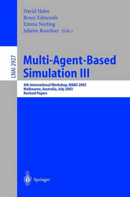 Book cover for Multi-Agent-Based Simulation III