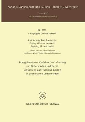 Book cover for Bordgebundenes Verfahren Zur Messung Von Scherwinden Und Deren Einwirkung Auf Flugbewegungen in Bodennahen Luftschichten