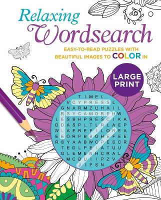 Book cover for Relaxing Large Print Wordsearch