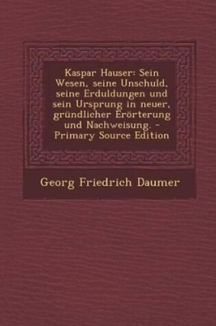 Cover of Kaspar Hauser