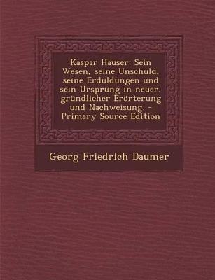 Book cover for Kaspar Hauser