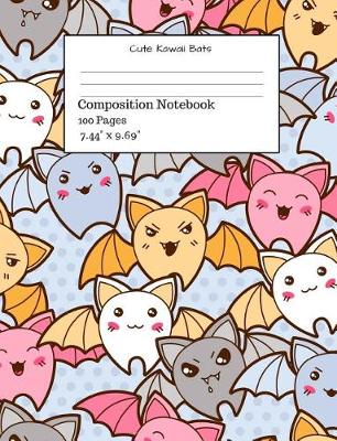 Book cover for Cute Kawaii Bats Composition Notebook