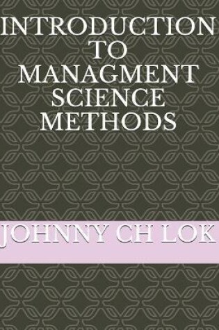 Cover of Introduction to Managment Science Methods