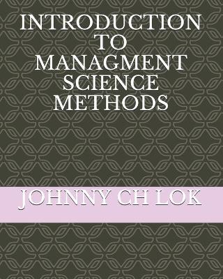 Book cover for Introduction to Managment Science Methods