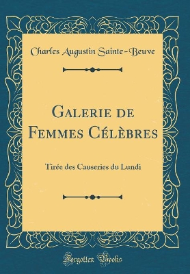 Book cover for Galerie de Femmes Célèbres