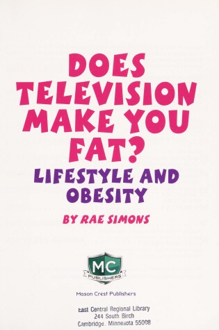 Cover of Does Television Make You Fat? Lifestyle and Obesity