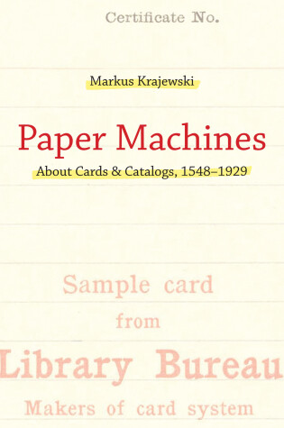 Cover of Paper Machines