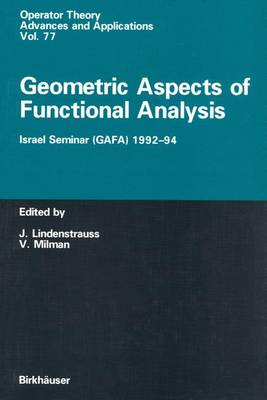 Cover of Geometric Aspects of Functional Analysis