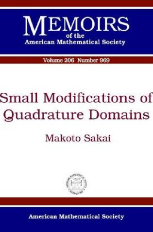 Cover of Small Modifications of Quadrature Domains