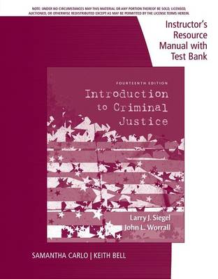 Book cover for Introduction to Criminal Justice