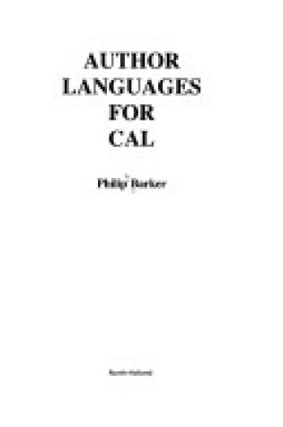 Cover of Author Languages for Cal