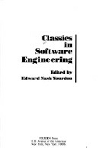 Cover of Classics in Software Engineering