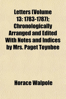 Book cover for Letters (Volume 13