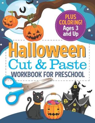 Book cover for Halloween Cut and Paste Workbook for Preschool