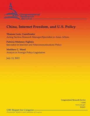 Book cover for China, Internet Freedom, and U.S. Policy