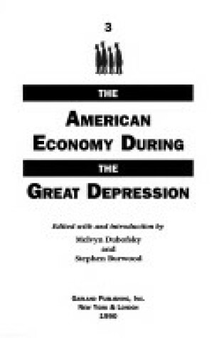 Cover of The American Economy during the Great Depression