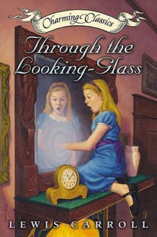 Cover of Through the Looking Glass Book and Charm