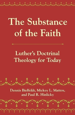 Book cover for The Substance of the Faith