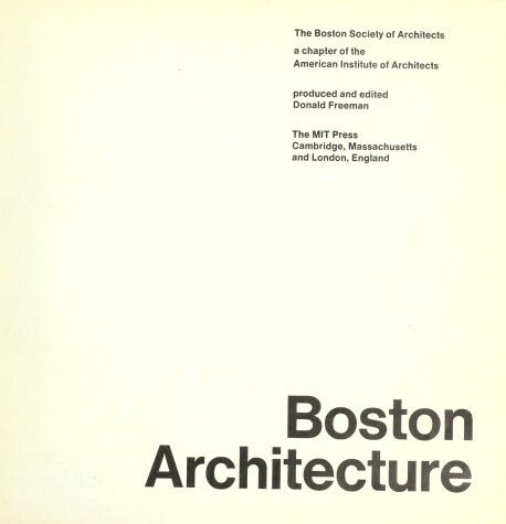 Book cover for Boston Architecture